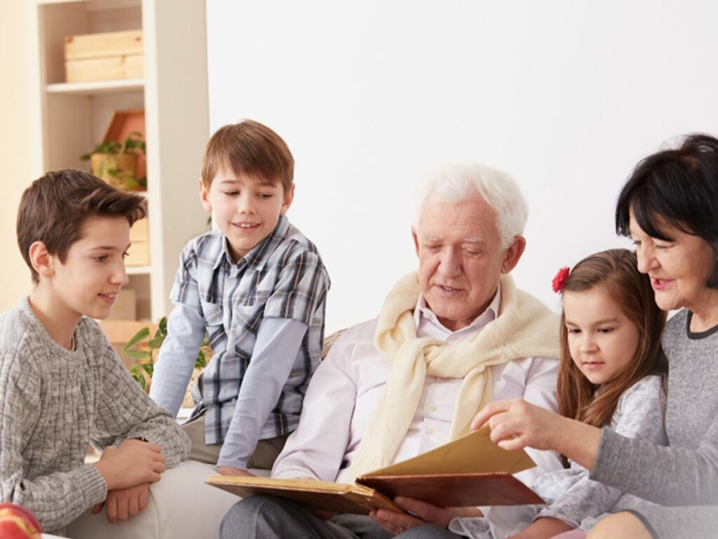 Kids with their grandparents | Choice Moving Company